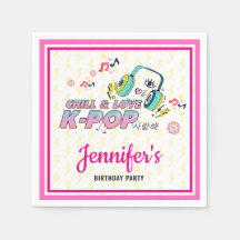 Estrella de música K-Pop de Fiesta de cumpleaños s