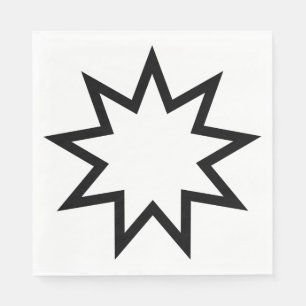 Servilleta De Papel Estrella de nueve puntas (símbolo de la fe bahaí)