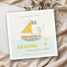 Servilleta De Papel Estrella de Oso de Pesca Cuta Barca Naval Cualquie