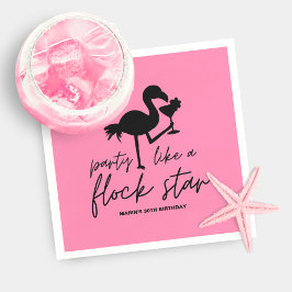Servilleta De Papel Estrella de rebaño Flamingo Rosado