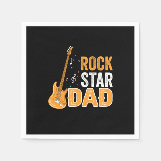 Servilleta De Papel Estrella de rock del Día del Padre (Anverso)