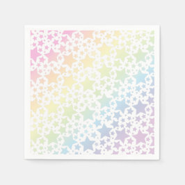 Servilleta De Papel Estrella del arcoiris Pastel Baby Shower