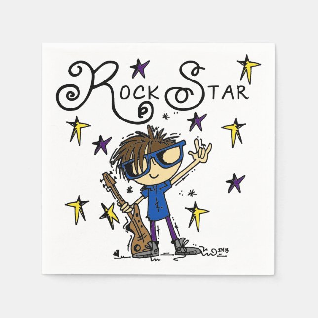 Servilleta De Papel Estrella del rock triguena (Anverso)