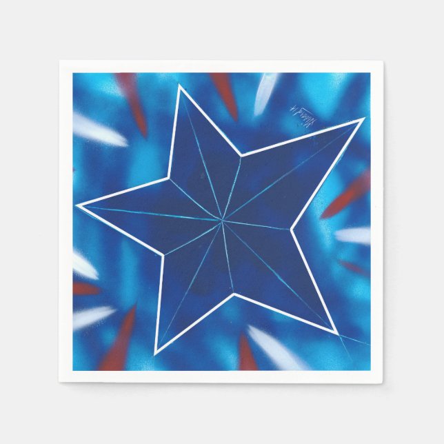 Servilleta De Papel Estrella Fugaz (Anverso)