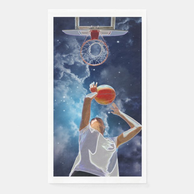 Servilleta De Papel Estrella futurista de baloncesto (Anverso)