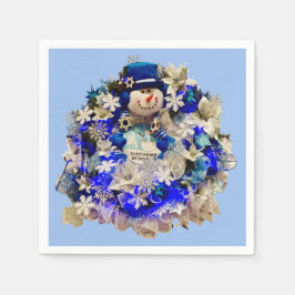 Servilleta De Papel Estrella Hanukkah moderna de David Snowman Wreath