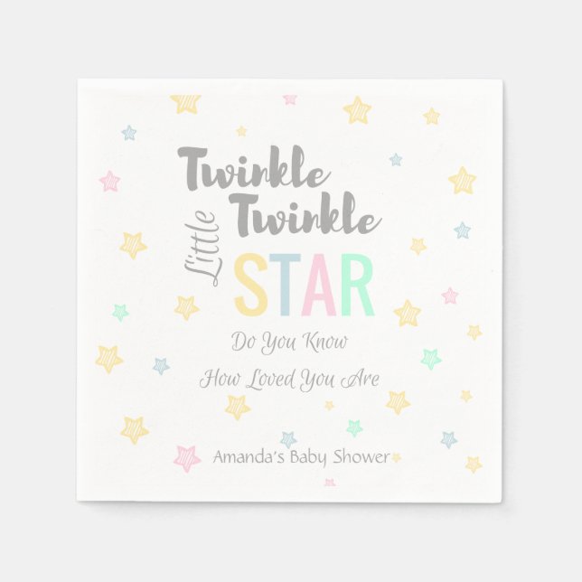 Servilleta De Papel Estrella pequeña Twinkle Twinkle - servilletas (Anverso)