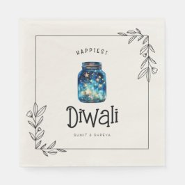 Servilleta De Papel Estrellas acuáticas Diwali más felices personaliza