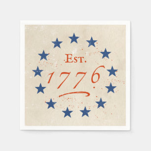 Servilleta De Papel Estrellas Americanas de 1776