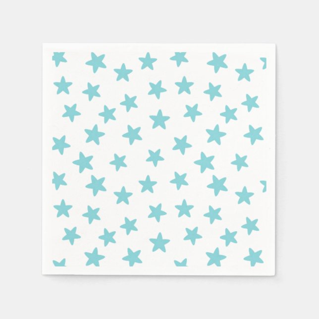 Servilleta De Papel Estrellas Azules y Blancas (Anverso)