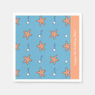 Servilleta De Papel Estrellas costeras y notas musicales Feliz cumplea