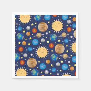Servilleta De Papel Estrellas de Baby Shower Galaxy Universe en el esp