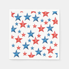 Servilleta De Papel Estrellas de color azul rojo moderno 4 de julio Pa