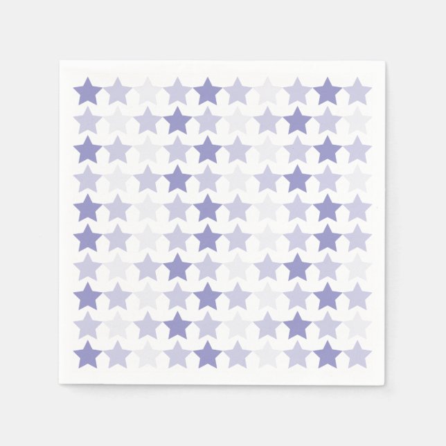 Servilleta De Papel Estrellas de Ombre Azul Patriótico (Anverso)