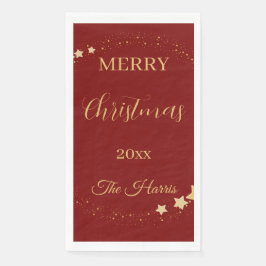 Servilleta De Papel Estrellas de oro de Navidades modernos y elegantes