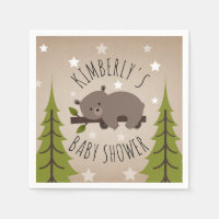 Estrellas de oso somnoliento + Baby Shower de árbo