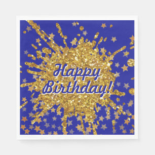 Servilleta De Papel Estrellas de pintura de purpurina con chispas colo