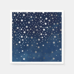 Servilleta De Papel Estrellas de plata en caída Celestial