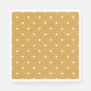 Servilleta De Papel Estrellas decorativas sobre fondo dorado