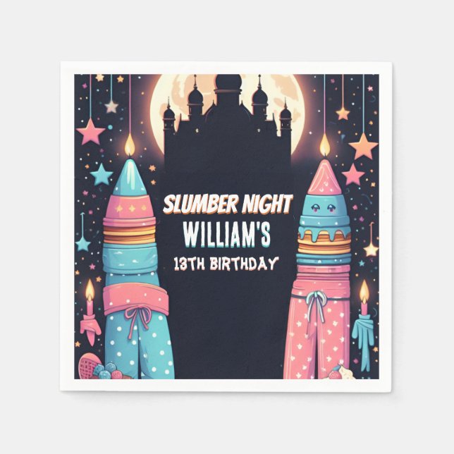 Servilleta De Papel Estrellas del sueño Sleepover Fiesta del sueño 13  (Anverso)