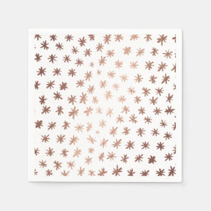 Servilleta De Papel Estrellas metálicas - cobre