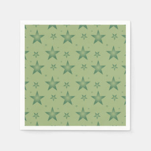 Servilleta De Papel Estrellas olivares elegantes y elegantes en verde 