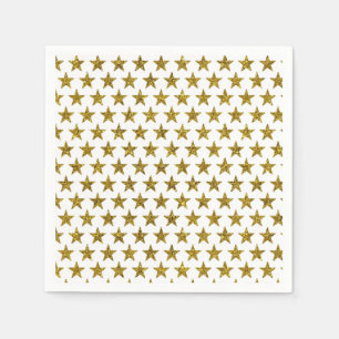 Servilleta De Papel Estrellas purpurinas de oro
