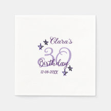 Estrellas purpurinas moradas 30 años retro moderno