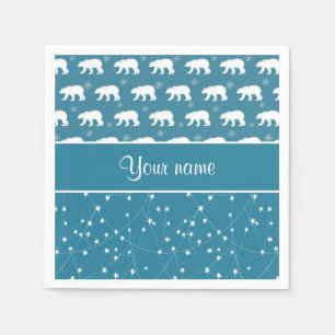 Servilleta De Papel Estrellas que centellean de los osos polares