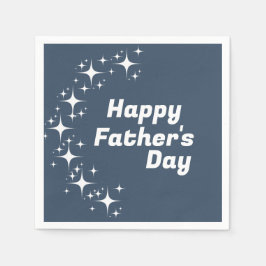 Servilleta De Papel Estrellas retro "Feliz Día del Padre"