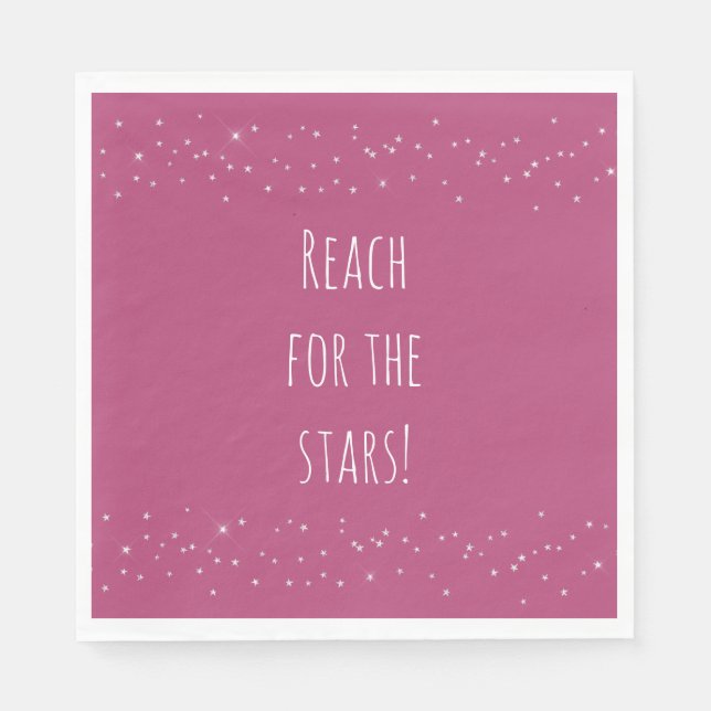 Servilleta De Papel Estrellas rosas y blancas (Anverso)