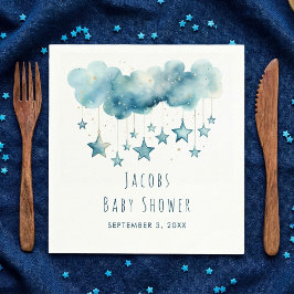 Servilleta De Papel Estrellas soñadoras bebé ducha estrellas azules se