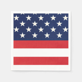 Servilleta De Papel Estrellas y bandas de bandera de Estados Unidos