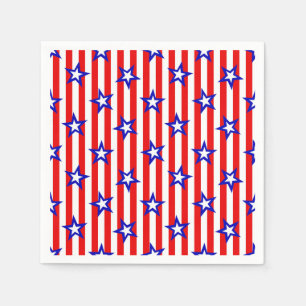 Servilleta De Papel Estrellas y rayas 4 de julio
