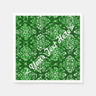 Servilleta De Papel Estrellas y servilletas personalizadas verde de