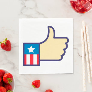 Servilleta De Papel Estrellas Y Tiras Tiran A Las Nápoles Estadouniden