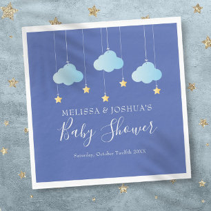 Servilleta De Papel Estrellita Estrellita Azul Baby Shower Niño