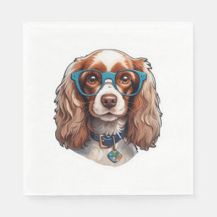 Servilleta De Papel Estudiante de estudio de gafas divertidas de porci
