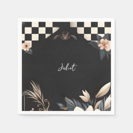 Servilleta De Papel Estudio Creativo Retro Ilustrado Despedida de Solt