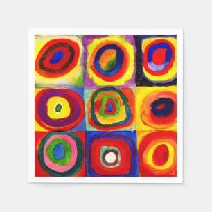 Servilleta De Papel Estudio de color de Kandinsky Cuadrados Círculos A