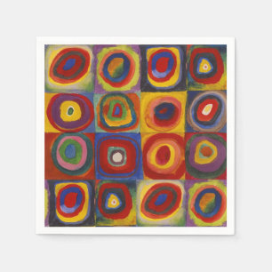 Servilleta De Papel Estudio de color de Kandinsky Cuadrados Coloridos
