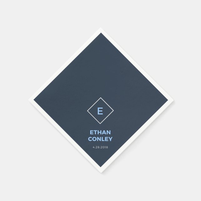 Servilleta De Papel Ethan's Bar Mitzvah Cocktail Napkin (Borde)