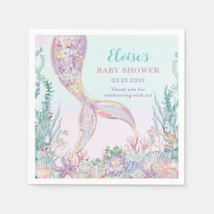 Servilleta De Papel Ethereal Mermaid Under Sea Baby Shower