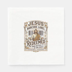 Servilleta De Papel Etiqueta de código de barras de Jesús Redimido Jes