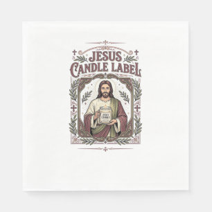Servilleta De Papel Etiqueta de Vela de Jesús Vela de Jesús Fe Cristia
