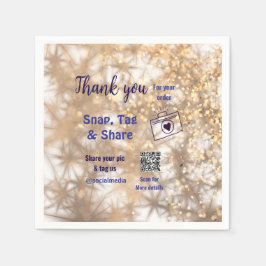 Servilleta De Papel etiqueta instantánea compartir redes sociales códi