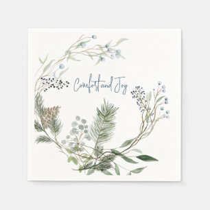 Servilleta De Papel Etiquetas de Favor de la Guerra de Berry de Invier