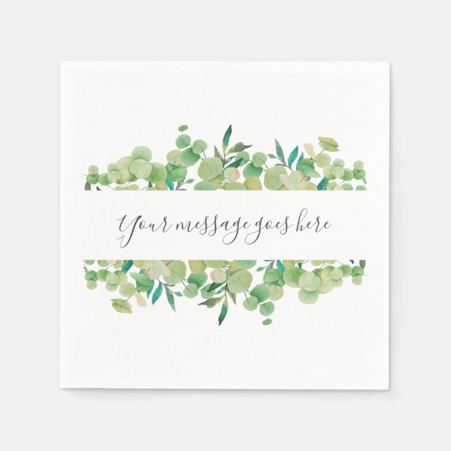 Servilleta De Papel Eucalipto Floral (Anverso)