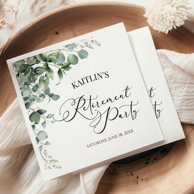 Servilleta De Papel Eucalipto verde deja Fiesta de jubilación botánica (Subido por el creador)