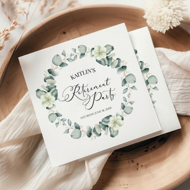 Servilleta De Papel Eucalipto verde deja Fiesta de jubilación botánica (Subido por el creador)